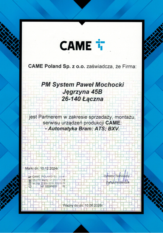 Miniatura dokumentu: CAME – dokument partnerski