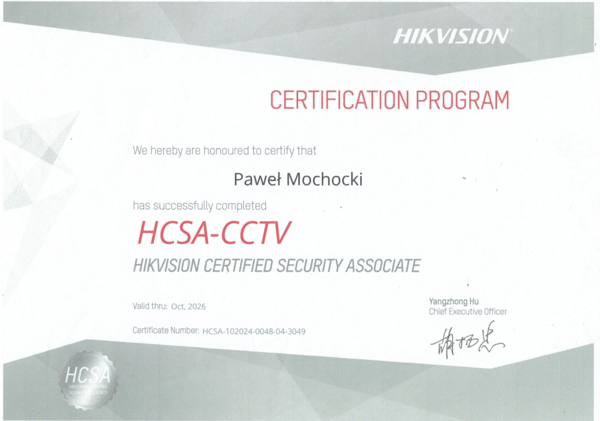 Miniatura dokumentu: Hikvision HCSA-CCTV